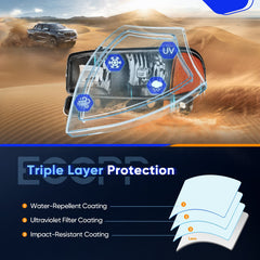 Pair Kit Headlights For 2000-2007 GMC Sierra Yukon XL 1500 2500HD 3500HD Black 6B93BC-57