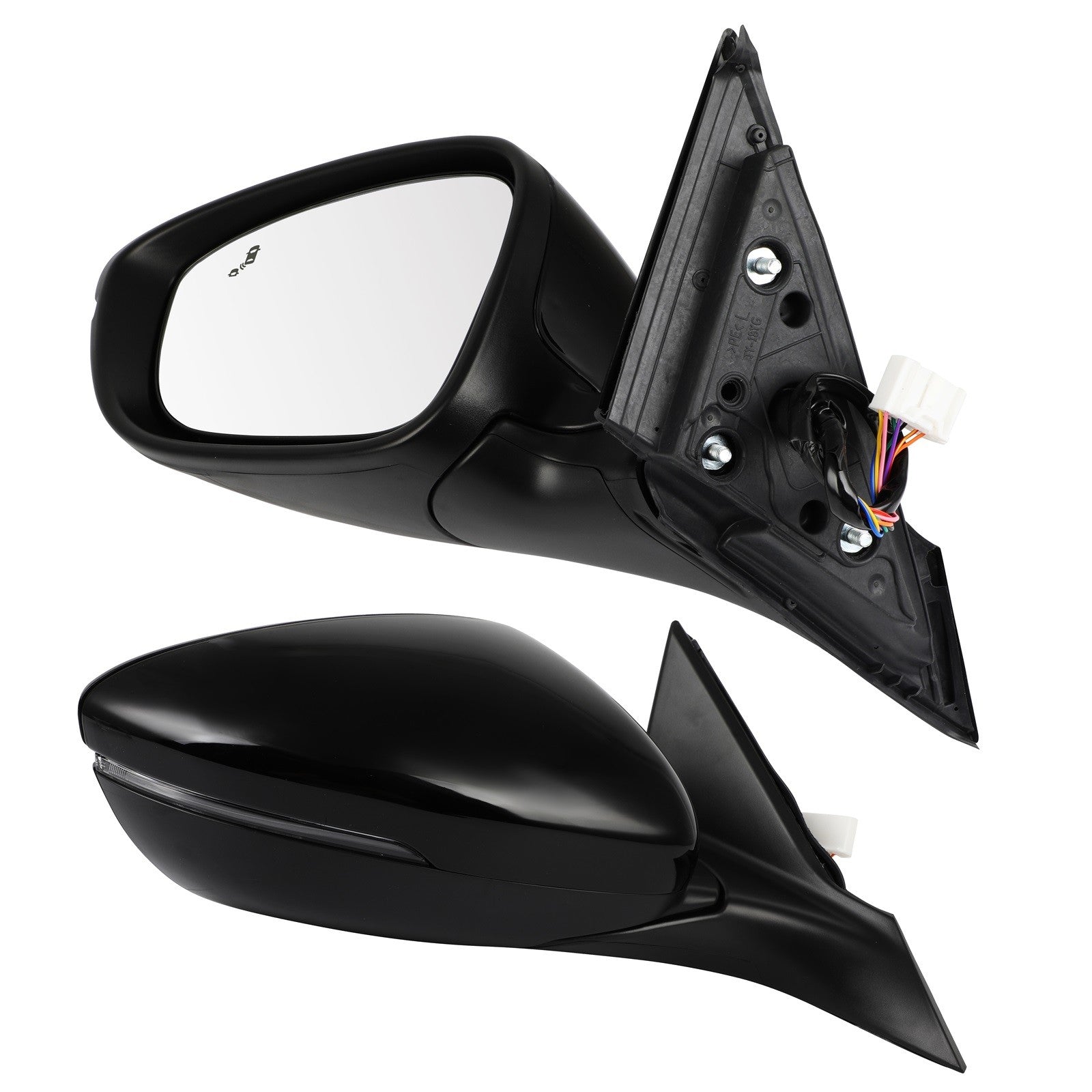 Pair Side Power Mirrors Heated w/Turn Signal For 18 Honda ACCORD BSM 8 PIN 6B93BC-57