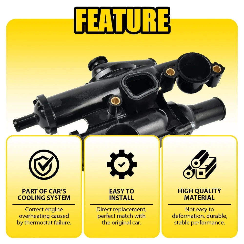 Engine Coolant Thermostat Housing Assembly for 2007-2017 Jeep Compass Patriot EA 6B93BC-57