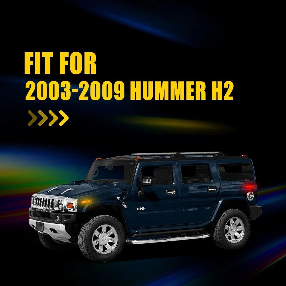 For 2003-2009 Hummer H2 Amber Red Front Rear LED Side Marker Light Sealed 4PCS A 6B93BC-57