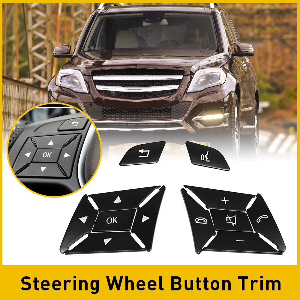 For Mercedes Benz E300 E350 E400 2012-2016 Black Steering Wheel Button Trim EOA 6B93BC-57