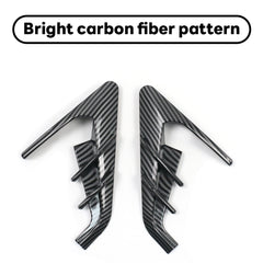 2Pcs ABS Glossy Carbon Fiber Grain Side Camera Cover For Tesla Model 3 Highland