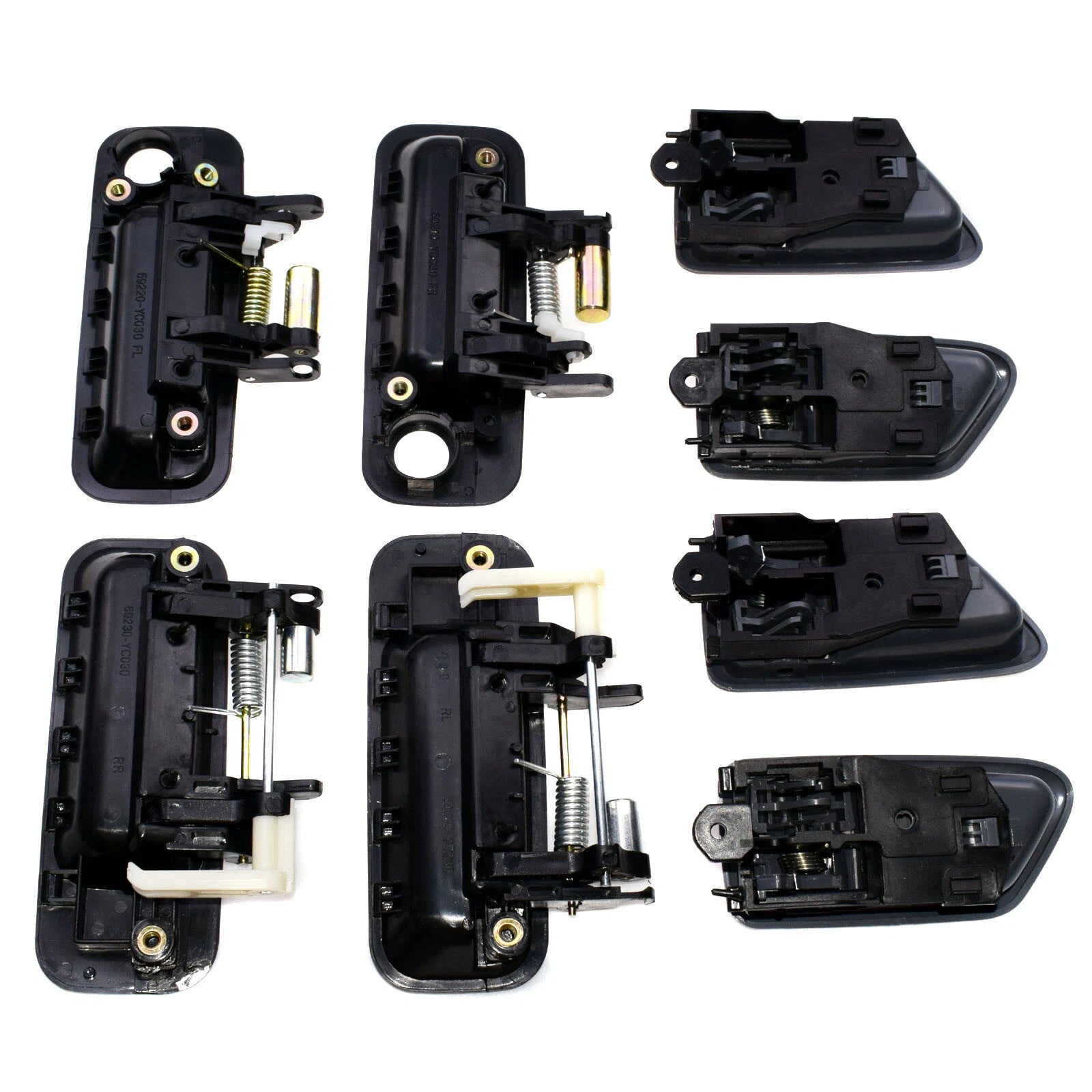 For Toyota Camry 97-01 Black Outside + Gray Inside Door Handle Front Rear LH RH 6B93BC-57