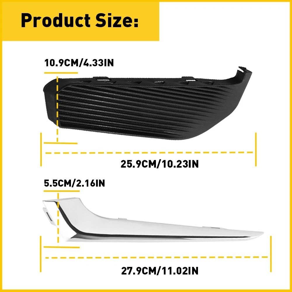 Chrome Front Bumper Fog Light Lamp Cover Trim for Set Chevrolet Malibu XL 16-18 6B93BC-57