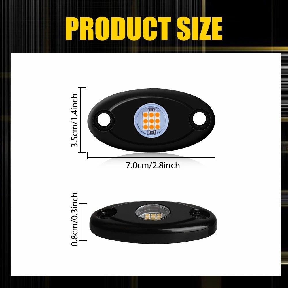 Amber Rock LED Light For Jeep Off-Road Truck UTV ATV 20Pod Underbody Wheel Light 6B93BC-57