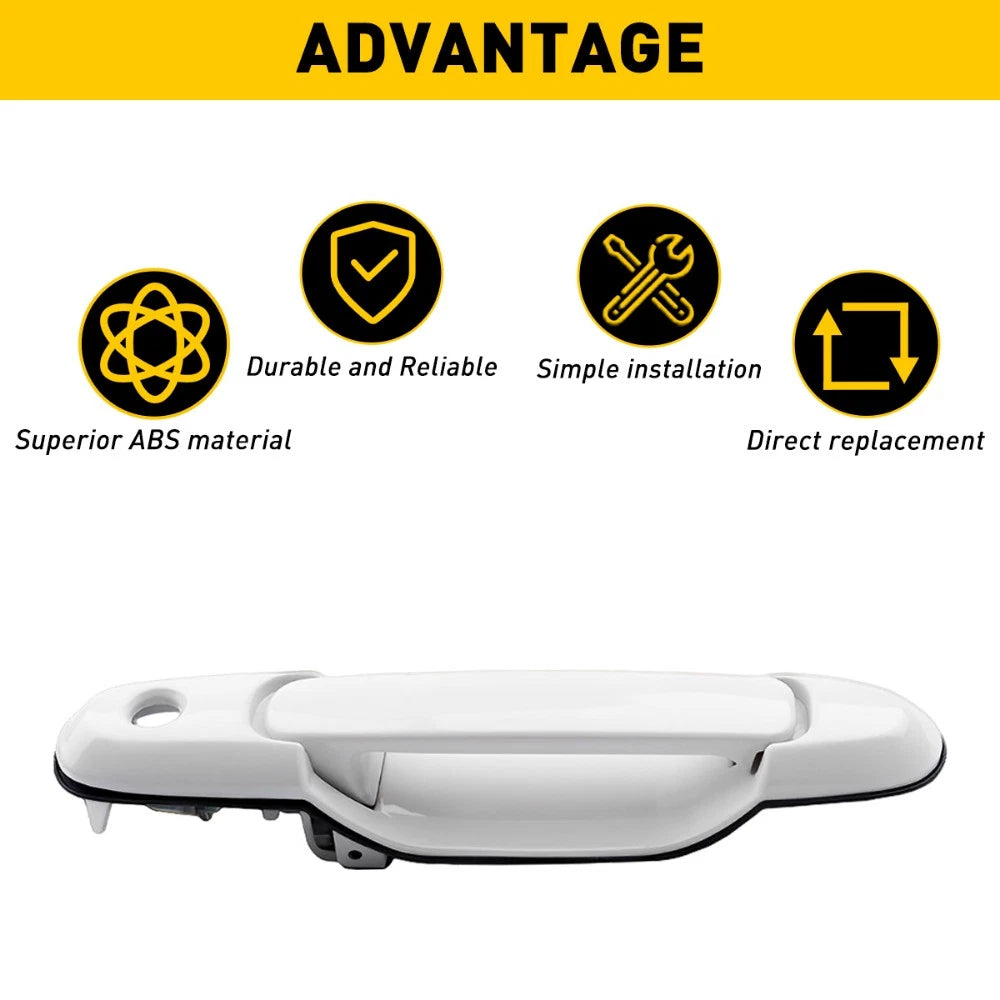 Front Right Passenger Exterior Door Handle White For 1998-2003 Toyota Sienna EOA 6B93BC-57