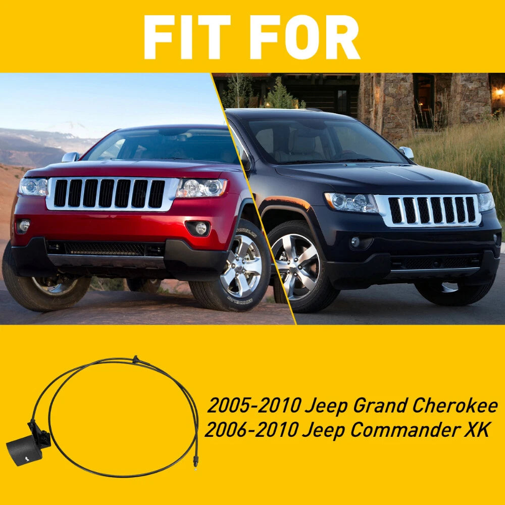 Hood Latch Release Cable w/ Handle for Jeep 2005-10 Grand Cherokee 2006-10 EOA 6B93BC-57