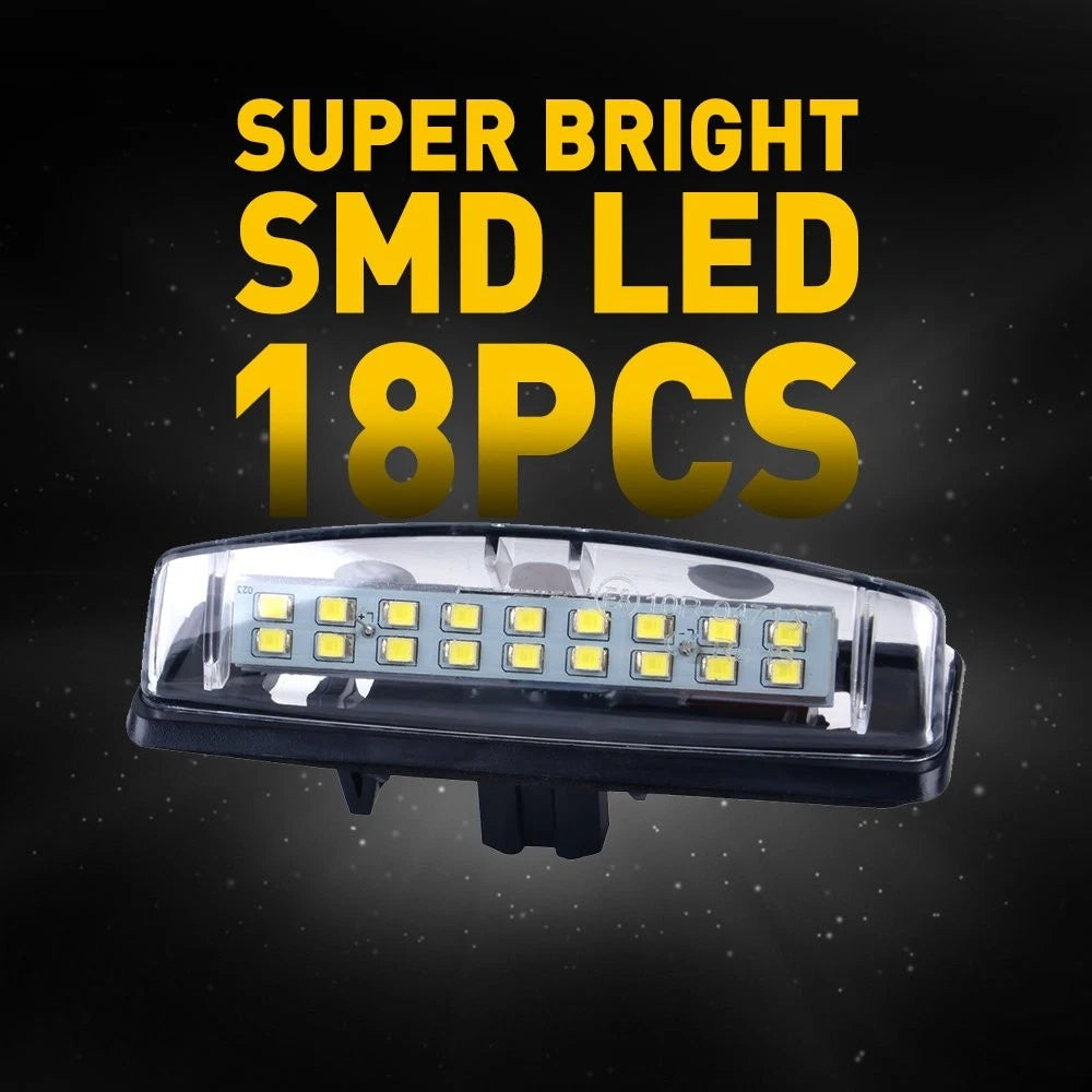 2X LED License Plate Light Rear Tag Lamps 6000K For 2007-2012 Toyota Yaris Sedan 6B93BC-57