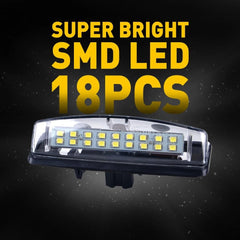 2X LED License Plate Light Rear Tag Lamps 6000K For 2007-2012 Toyota Yaris Sedan 6B93BC-57
