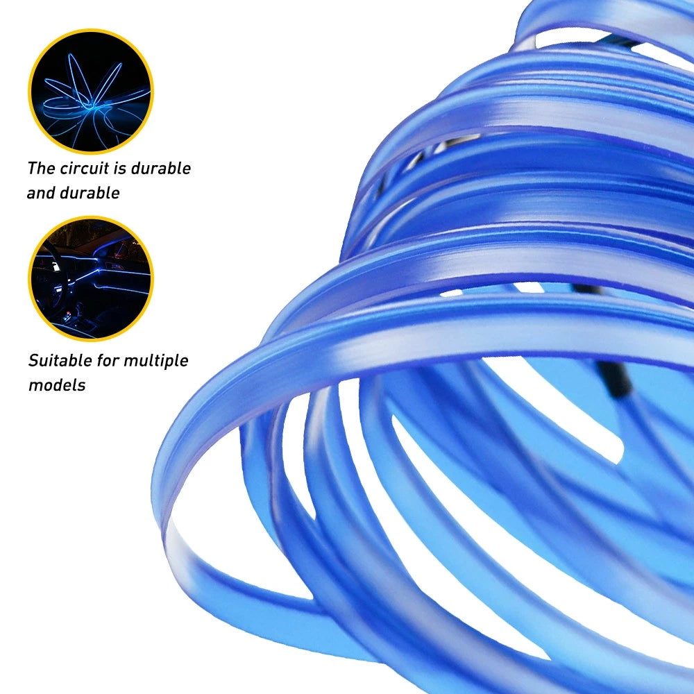 5M Auto Atmosphere Car Interior Strip Light Wire LED Decor Accessories Lamp EOA 6B93BC-57