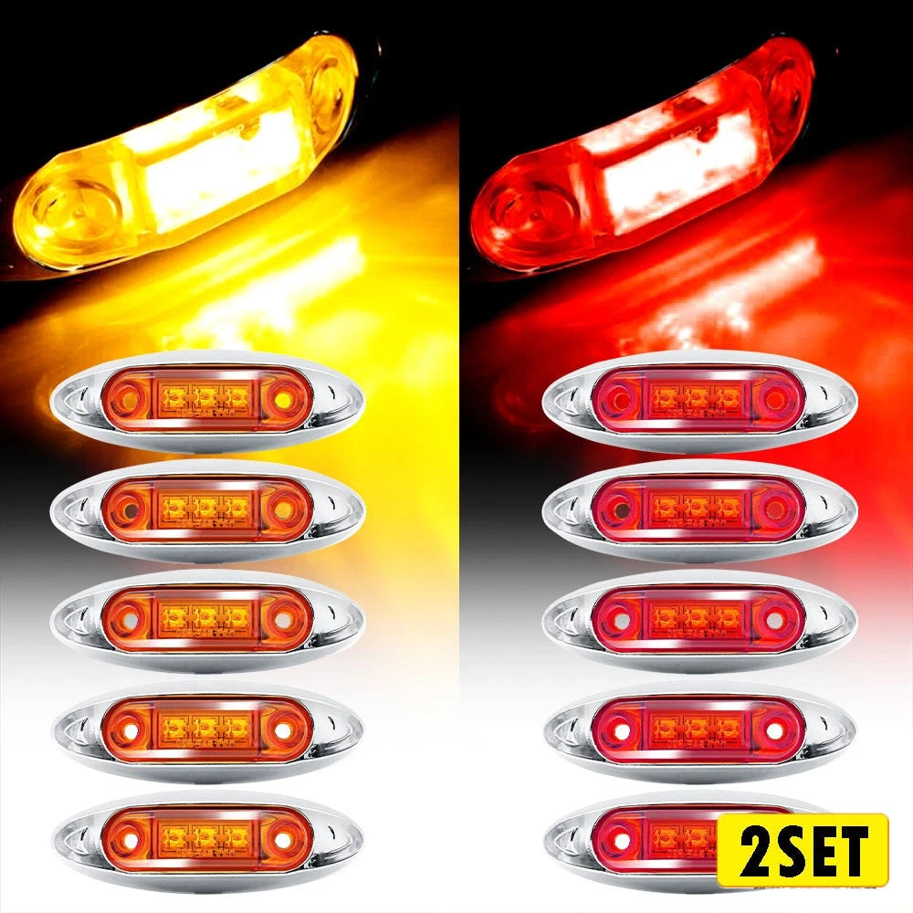 20x LED Side Marker Lights RV Truck Trailer Light Clearance Lamp 12V Waterproof 6B93BC-57