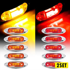 20x LED Side Marker Lights RV Truck Trailer Light Clearance Lamp 12V Waterproof 6B93BC-57