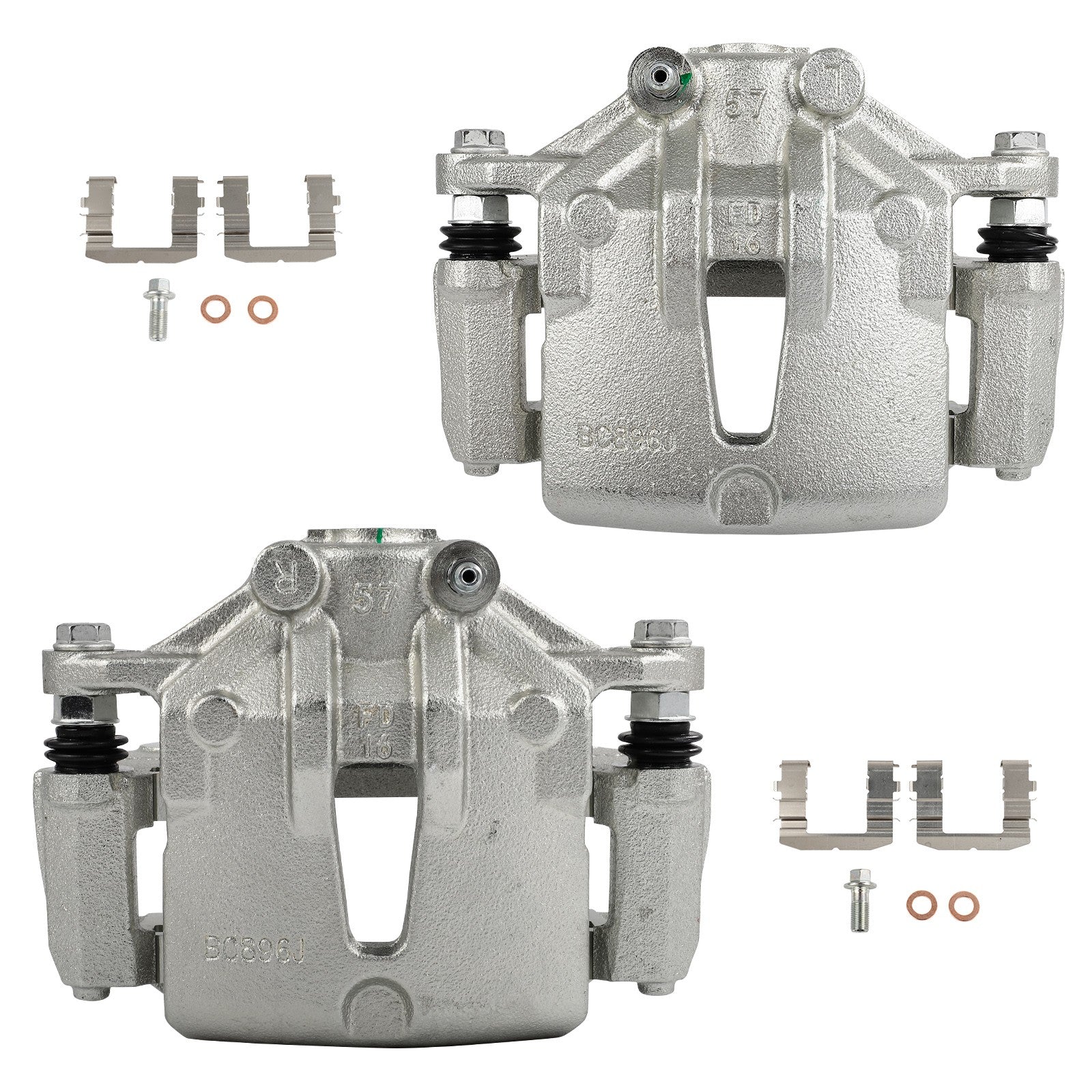 Front Brake Calipers 2Pcs  For 2010-2013 Kia Forte 2010-2013 Kia Forte Koup 6B93BC-57