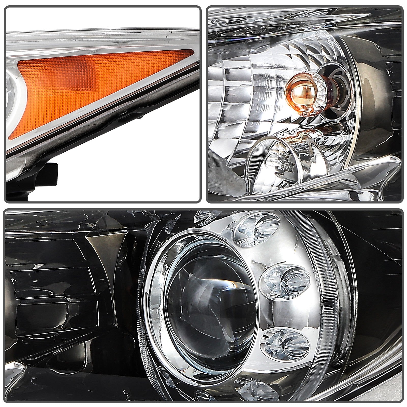 ECCPP Headlights Assembly For INFINITI For QX60 2.5L 3.5L 2014-2015 Pair Chrome 6B93BC-57