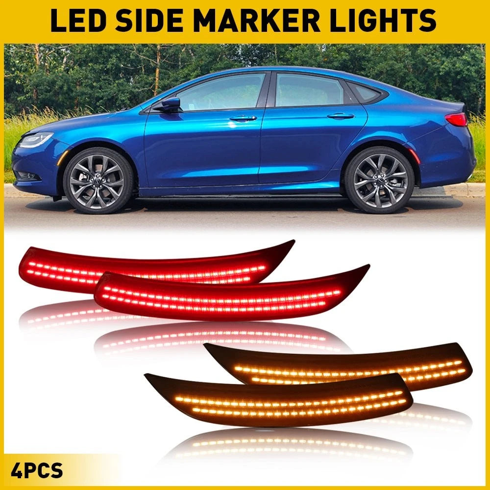 Rear/Front LH+RH Amber Side Corner LED Marker Indicator For Lights Chrysler 200 6B93BC-57
