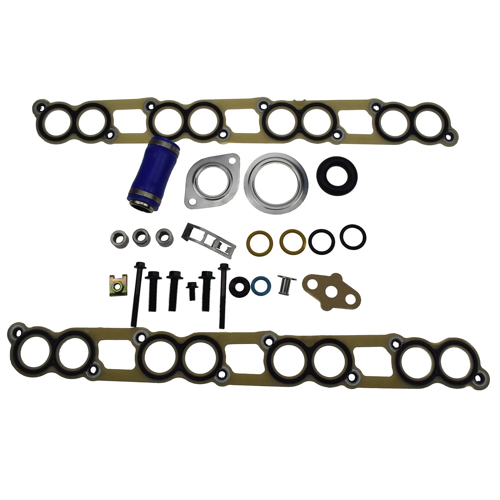 Inlet Manifold Gasket Set & Blue Hose for 2003-2010 Ford Diesel 6.0 6B93BC-57
