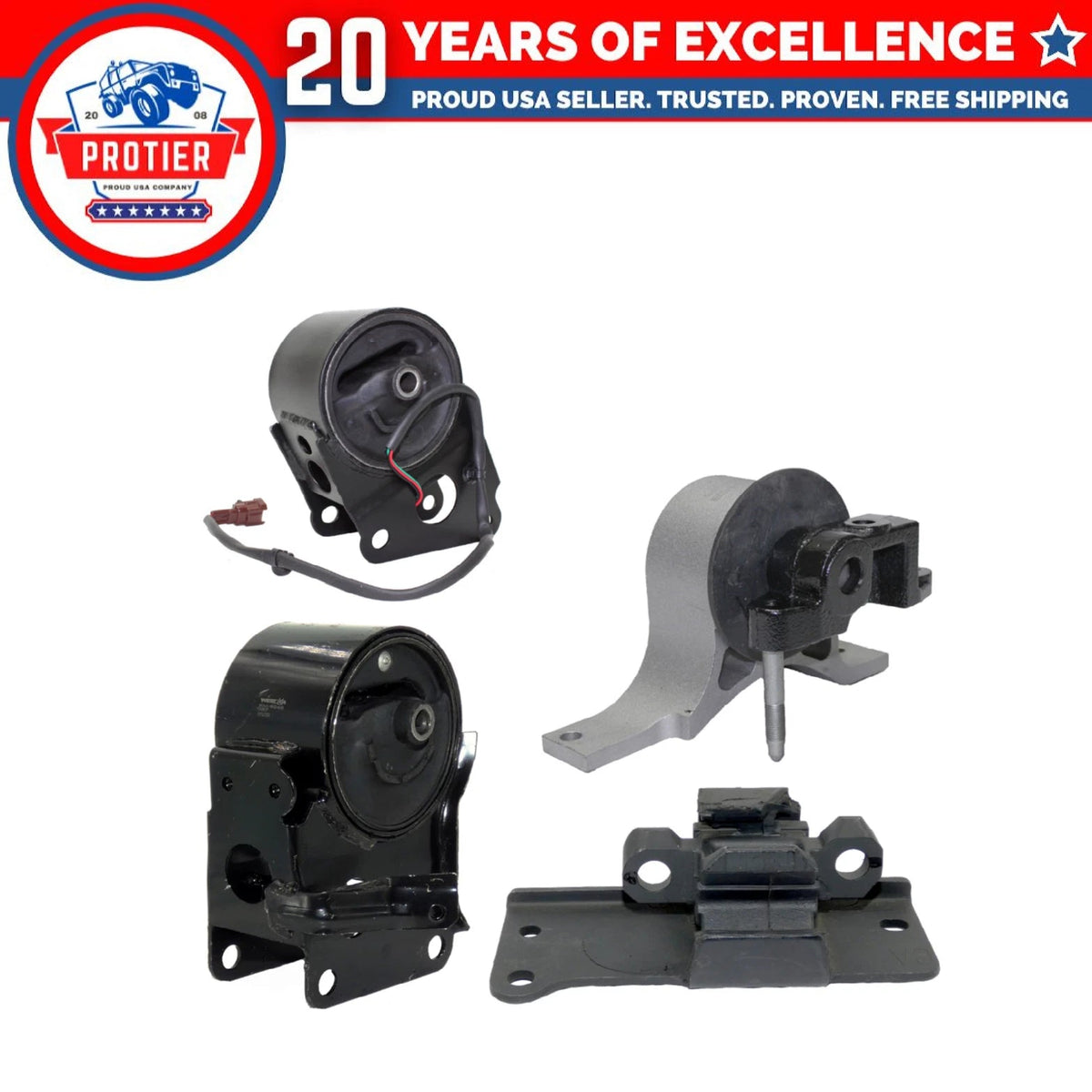 Fits 2003-2007 Nissan Murano 3.5L 2WD w/Sensor Wire Motor & Trans Mount 4PCS : 6B93BC-57