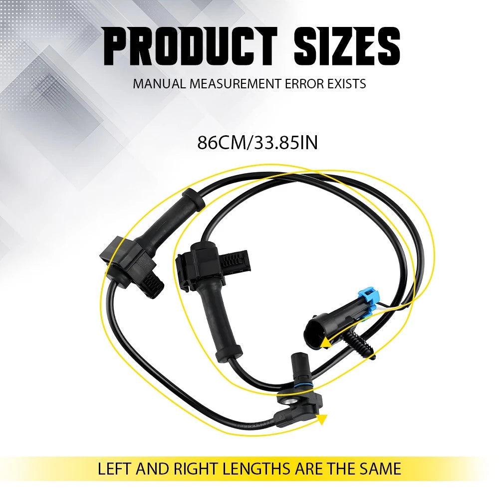 Rear ABS Speed Sensor Set For 2007 08 09 10 11 12 13 Chevrolet Silverado 1500 EA 6B93BC-57