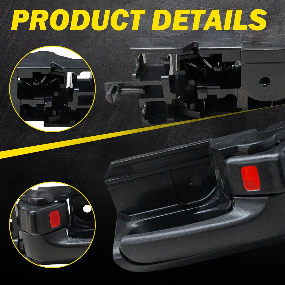 Door Handle Set of 4 For 2003-2008 Toyota Corolla Front Rear Black Plastic EOA 6B93BC-57