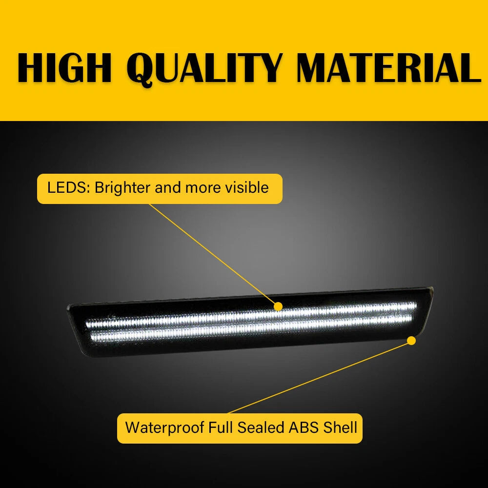 Front Rear Bumper Side Marker Lights For 2015-2022 Dodge Challenger Smoked EOA 6B93BC-57