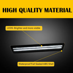 Front Rear Bumper Side Marker Lights For 2015-2022 Dodge Challenger Smoked EOA 6B93BC-57