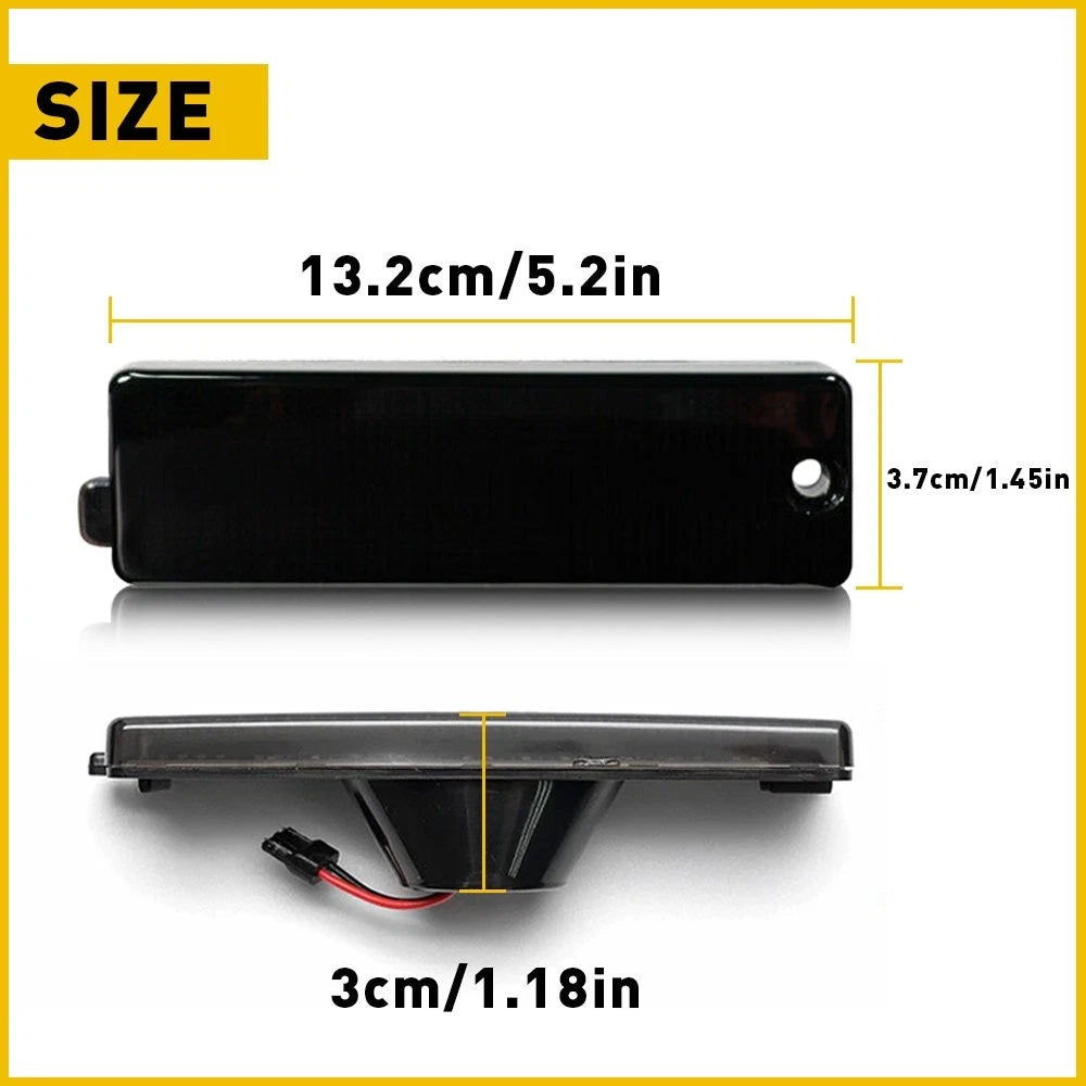 Red LED Smoked Rear Turn Signal Side Marker Lights Lamps For 93-02 Chevy Camaro 6B93BC-57