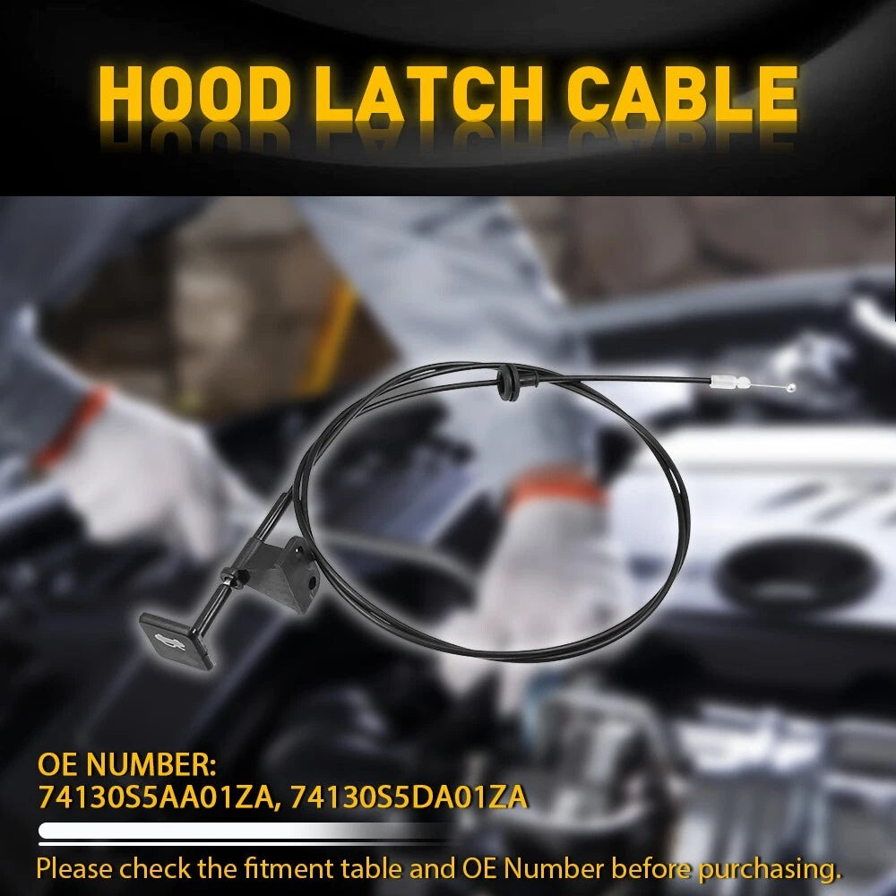 Hood Latch Release Cable with Handle Pull For 2001-2005 Honda Civic Non Si EOA 6B93BC-57
