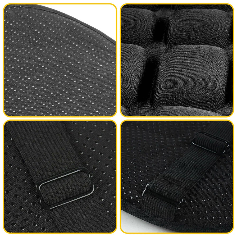 Motorcycle Comfort Gel Seat Cover Pad 3D Cushion Pressure Black Relief Universal 6B93BC-57