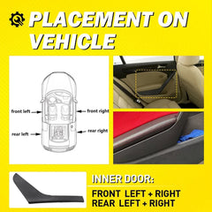 2X Inner Door Panel Handle Pull Trim Cover For VW Golf GTI MK6 2009-13 4-Door EA 6B93BC-57