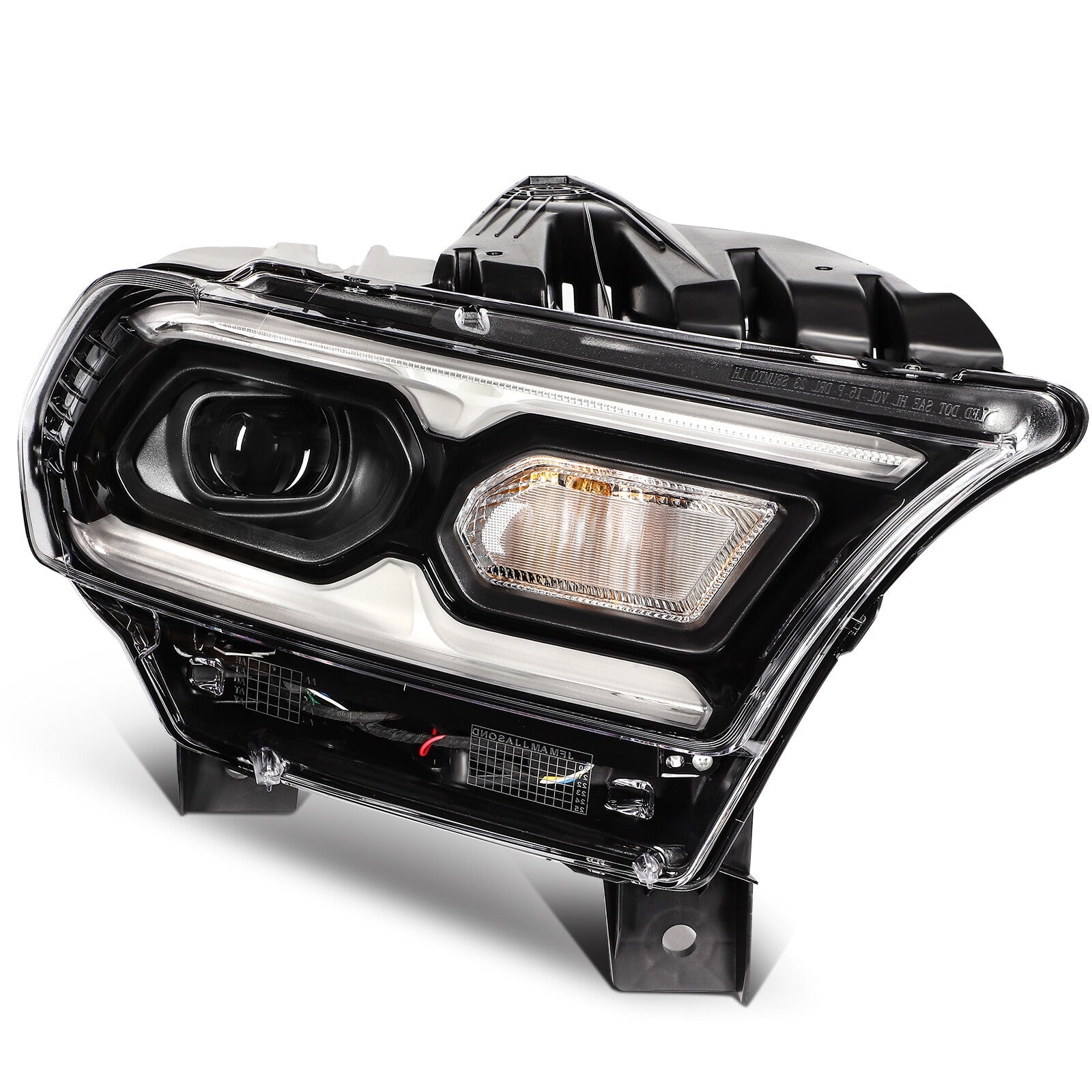 Headlights Assembly L+R For 2024-2021 Dodge Durango Black Housing w/LED DRL 6B93BC-57