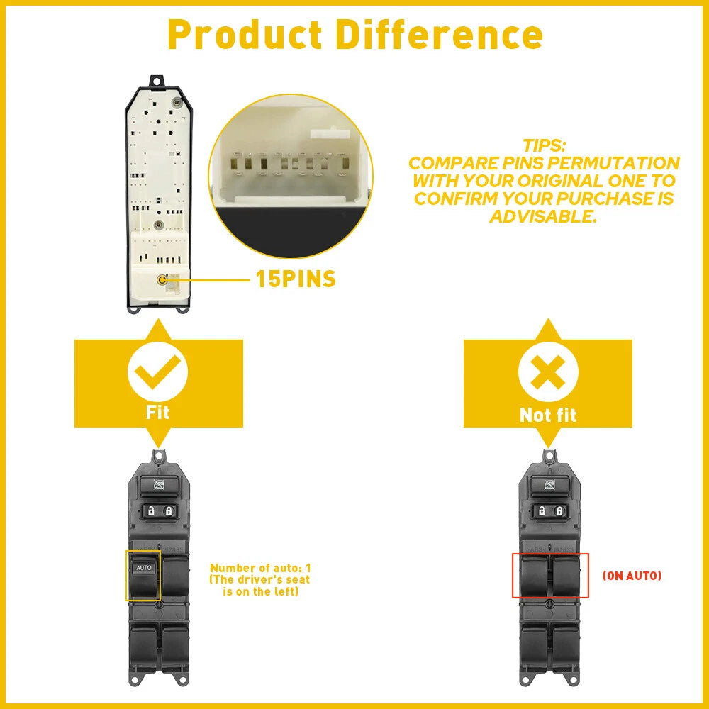 For RAV4 Toyota Camry Corolla Power Window Master Control Switch 84820-06100 EOA 6B93BC-57