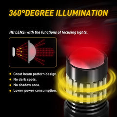 2-10x AUXITO 7443 Red LED Strobe Flashing Blinking Brake Tail Light Parking Bulb AUXITO
