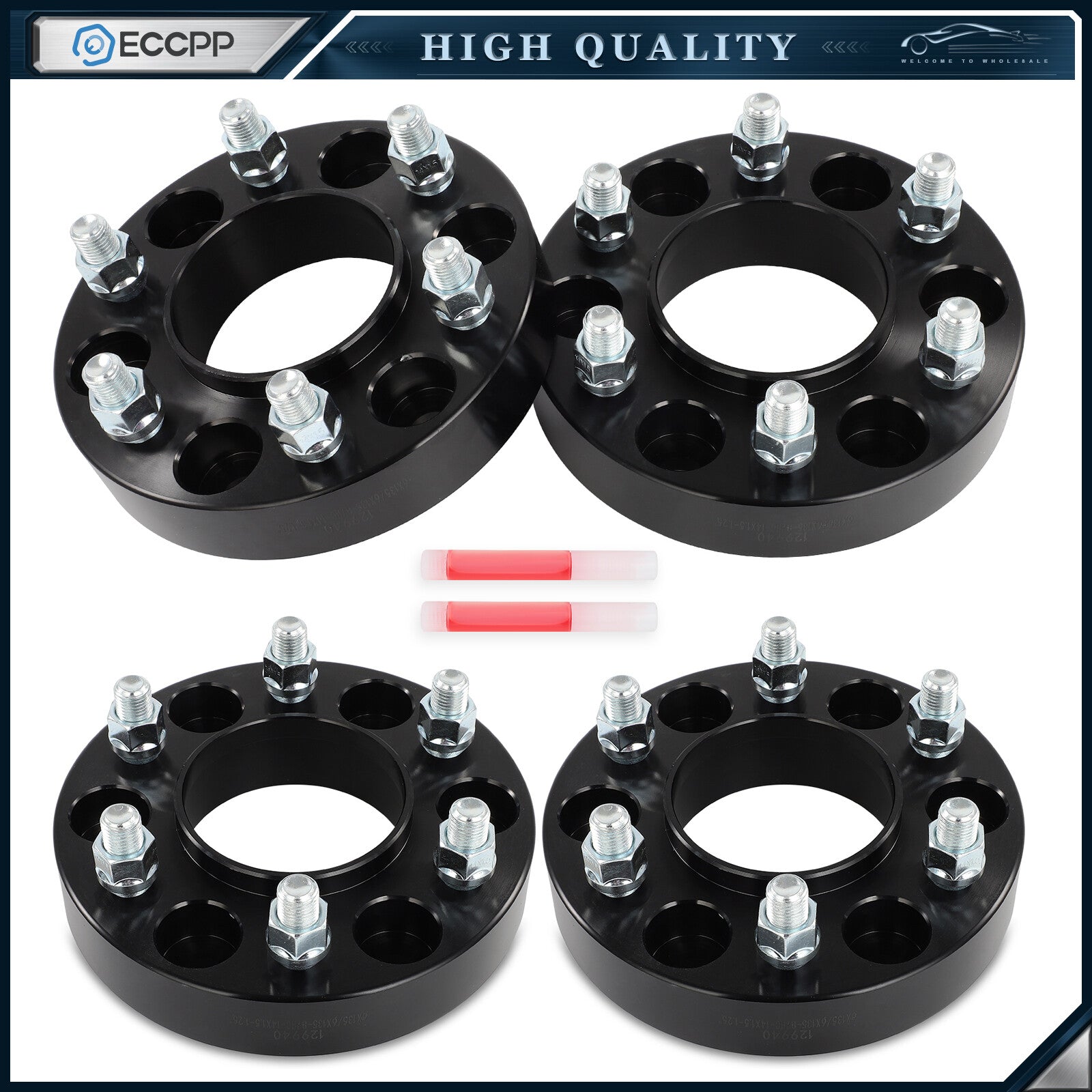 4 Pcs 1.25" 6x135 Hub Centric Wheel Spacers 14x1.5 For Ford F-150 Lobo 2015-2025 6B93BC-57