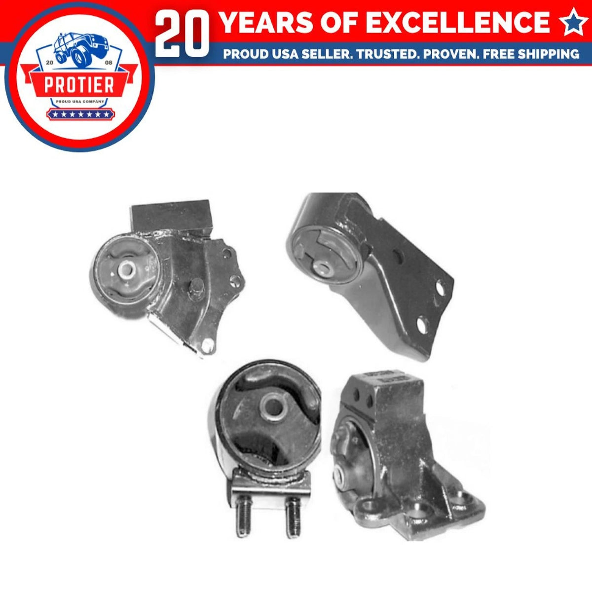 Engine Motor & Trans Mount Set Compatible for 2000 Kia Spectra 1.8L Compatible 6B93BC-57
