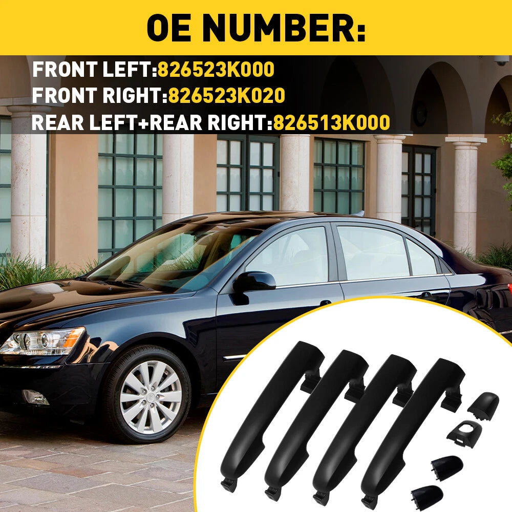 4PCS Front Rear Outside Door Handles For Hyundai Sonata 2006 07 2008 09 2010 EOA 6B93BC-57