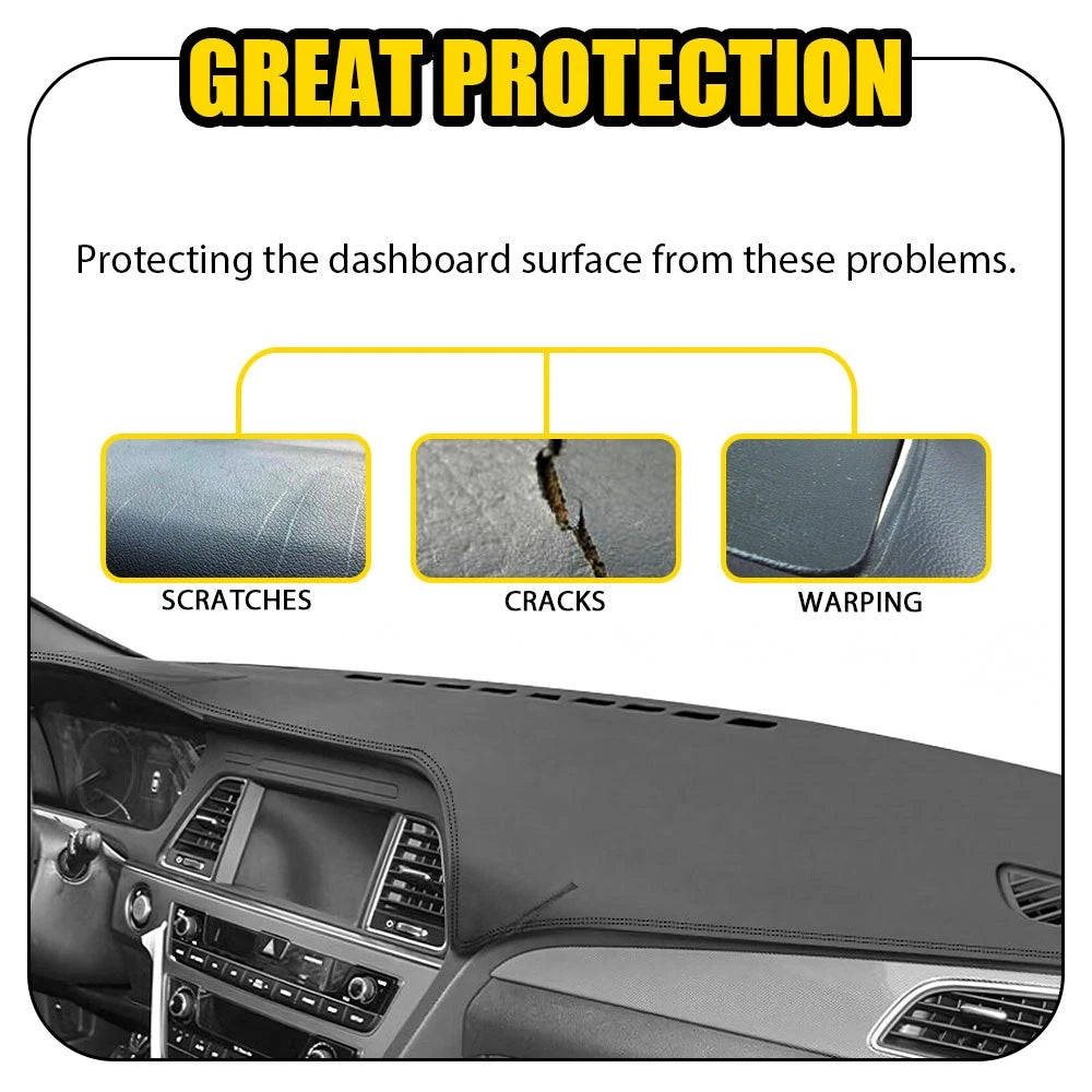 Leather Car Dashboard Dash Cover Pretector Mat For Hyundai Sonata 2015-2019 EOA 6B93BC-57