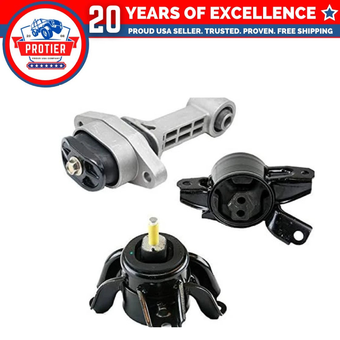 Motor & Torque Strut & Trans Mount Fit 11-16 Hyundai Elantra 1.8L Manual Trans 6B93BC-57