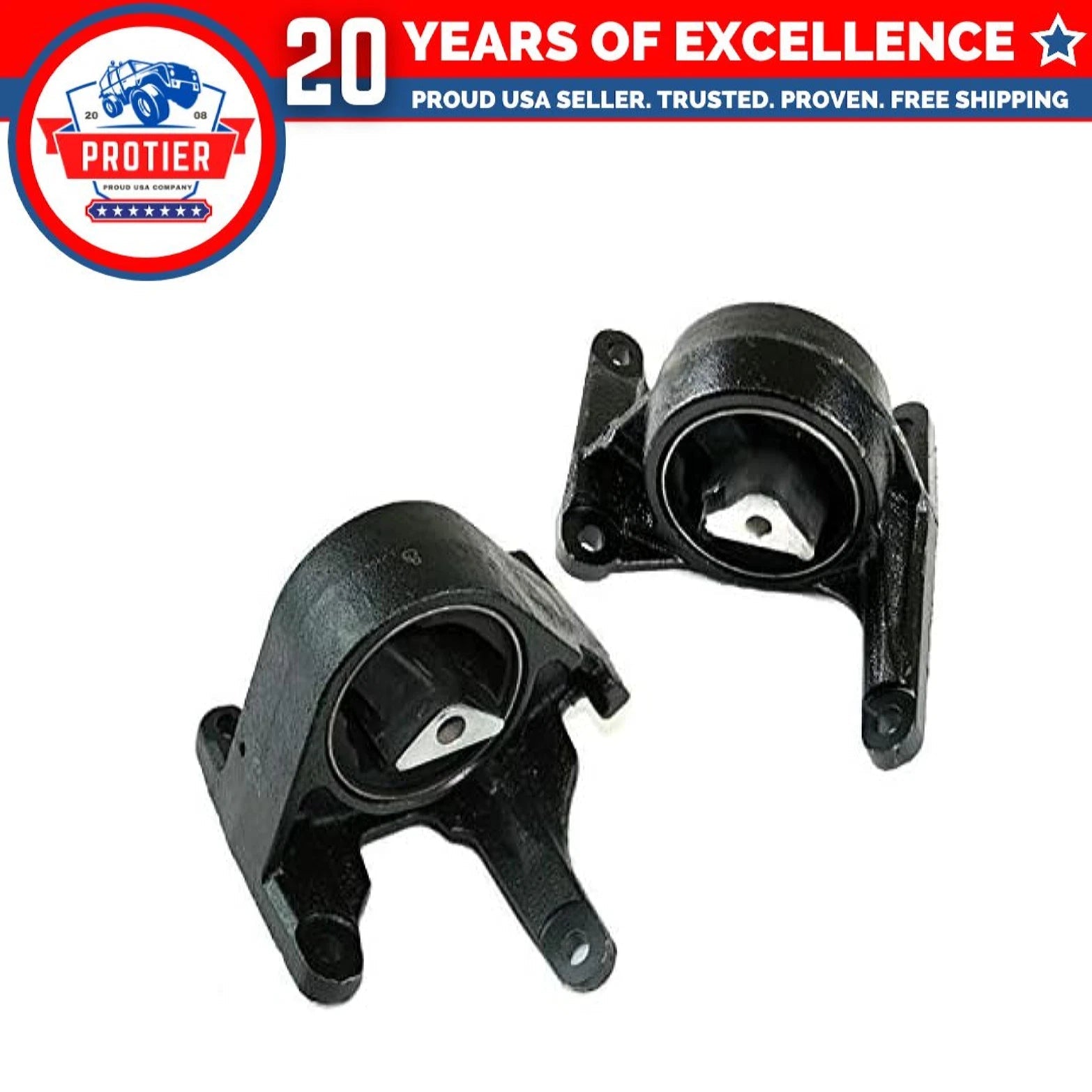 Fits 2002-2005 Jeep Liberty 3.7L Front Left&Right Motor Mount Set 2pcs : A5284, 6B93BC-57