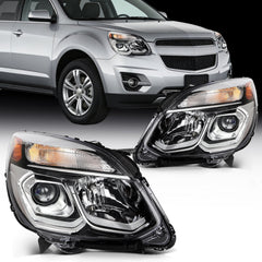 ECCPP Headlights Assembly For Chevrolet Equinox 2.4L 3.6L 2016-2017 Pair Black 6B93BC-57