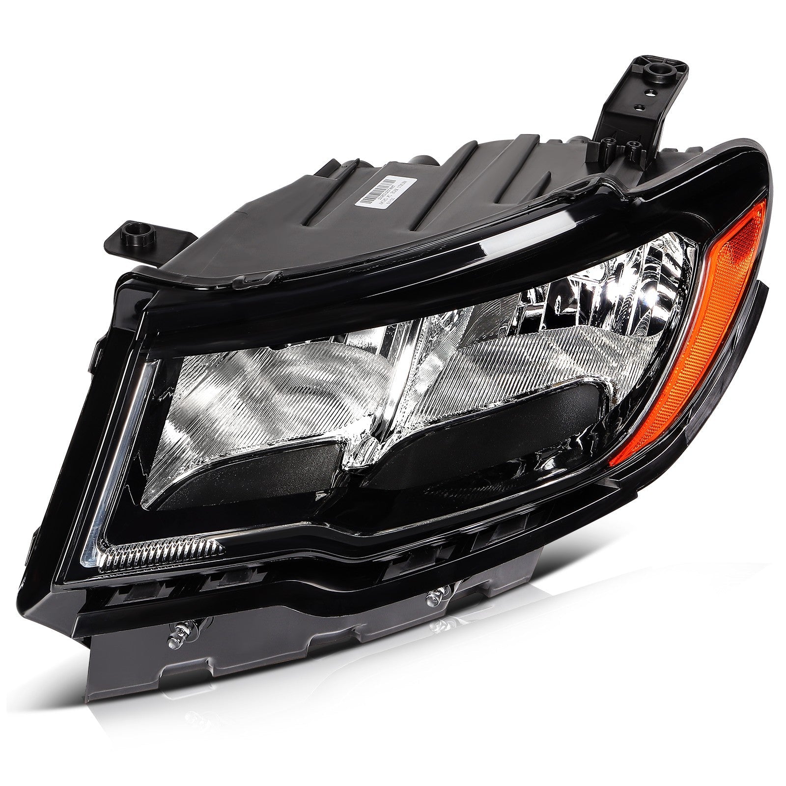 Driver Side Headlight Assembly For 2017-2021 Jeep Compass Black Housing 6B93BC-57