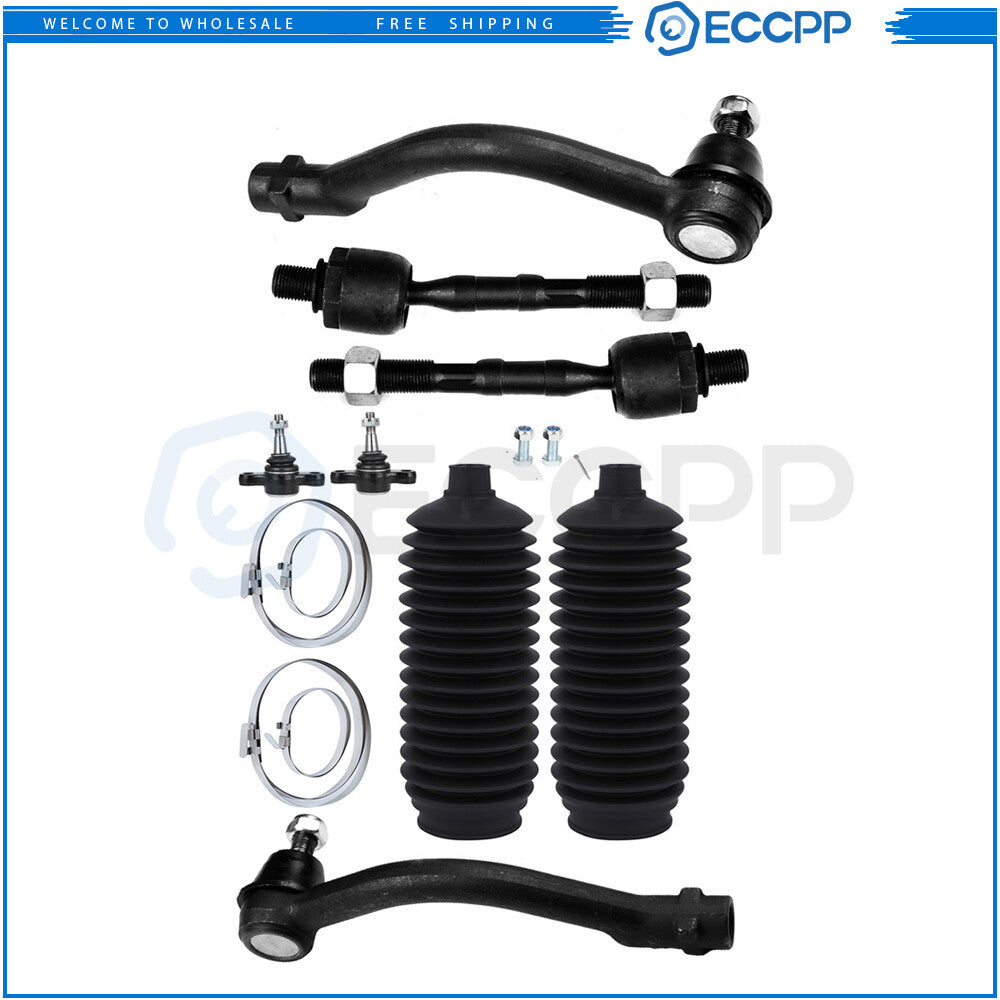 Lower Ball Joints Tie Rod End Rack Pinion Bellow For 2006-2010 Hyundai Sonata 6B93BC-57