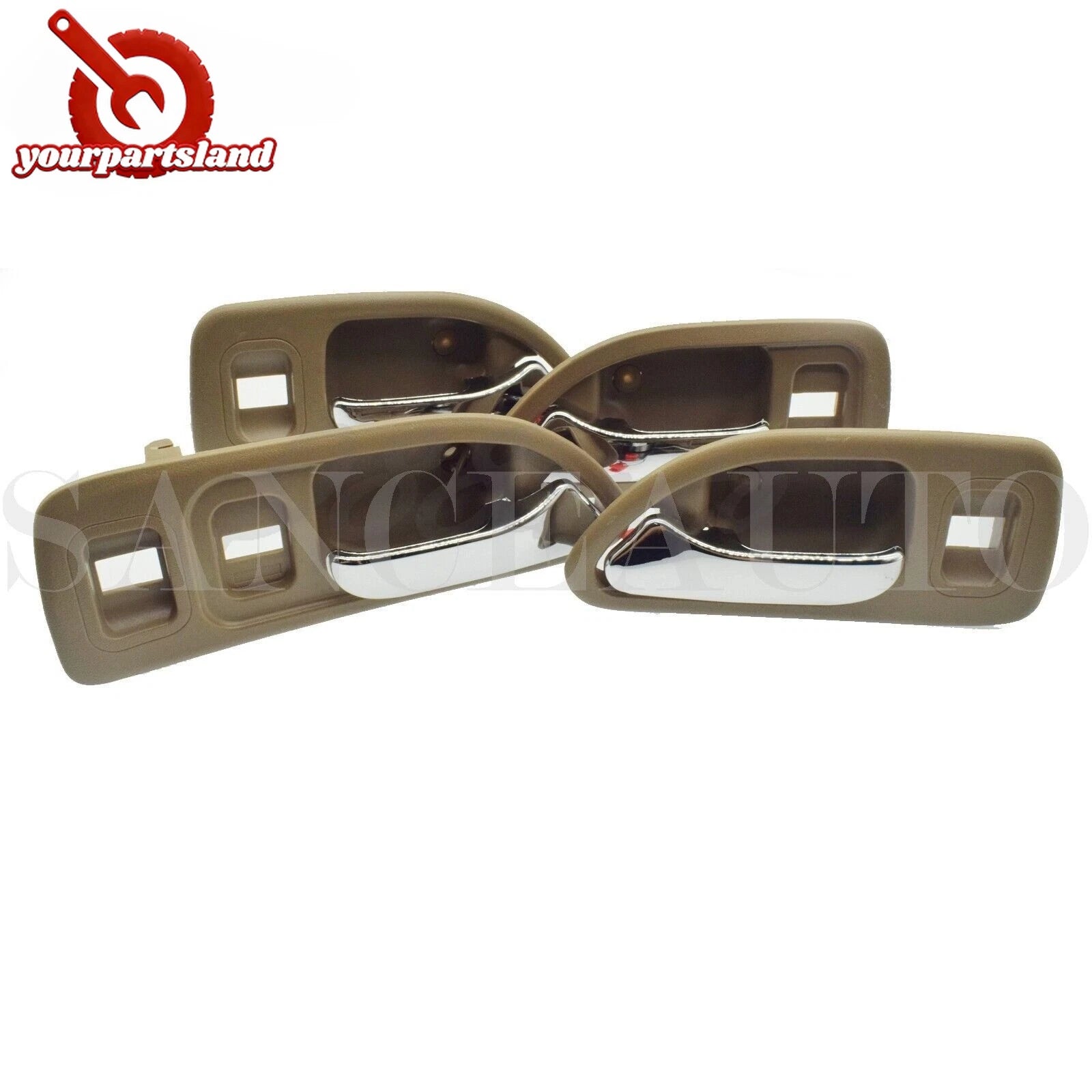 Black/Beige Inside Door Handle Front Rear Left/Right for 1994-1997 Honda Accord 6B93BC-57