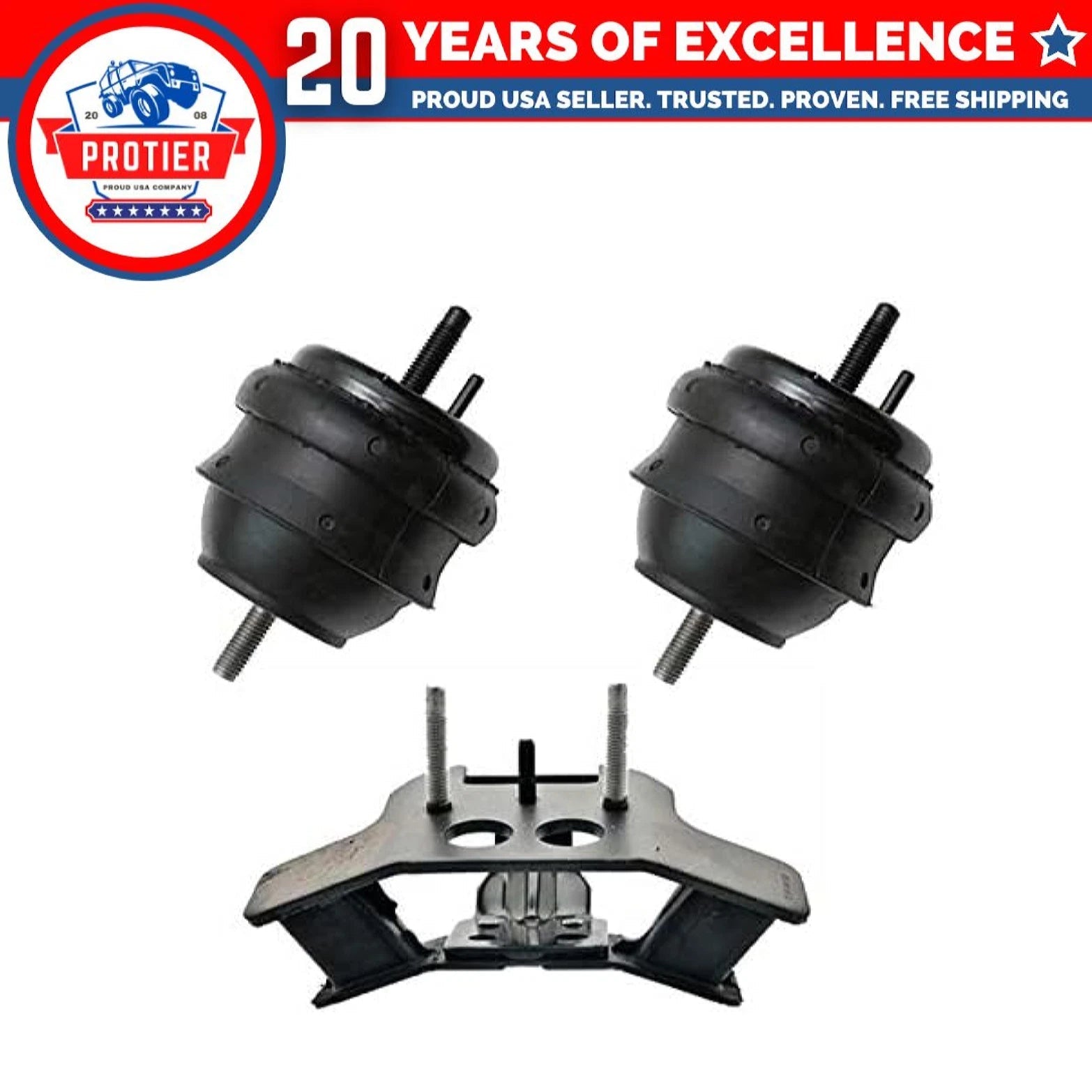 Fits 2004-2007 Cadillac CTS 2.8L 3.6L Auto Only Motor&Transmission Mount Set 6B93BC-57