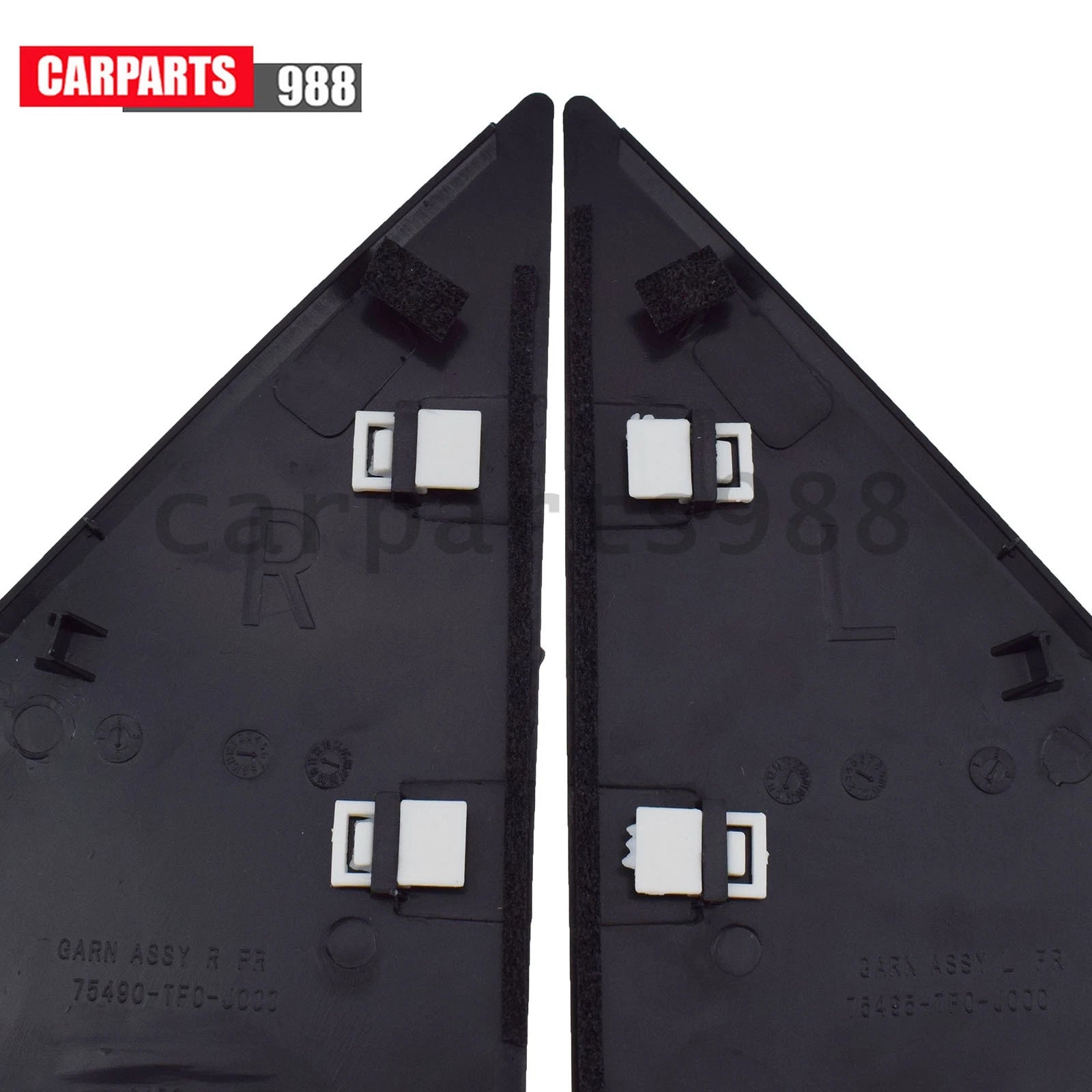 Front Door Garnish Window Glass Plate Trim Cap for 09-13 Honda Fit 75495-TF0-Y01 6B93BC-57
