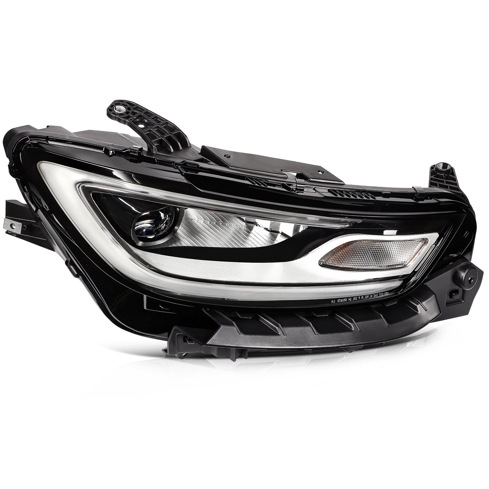 Pair Kit LED Headlights Assembly For 2021-2024 Chrysler Pacifica 3.6L Black 6B93BC-57