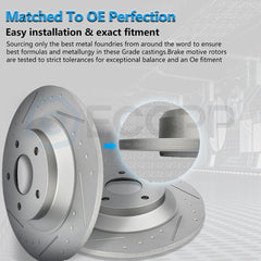 Rear Disc Rotors + Brake Pads for Buick Encore Chevy Cruze Limited Sonic Trax 6B93BC-57