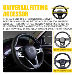 Car Steering Wheel Booster Non-Slip Cover Carbon Fiber Universal Accessorie EOA 6B93BC-57