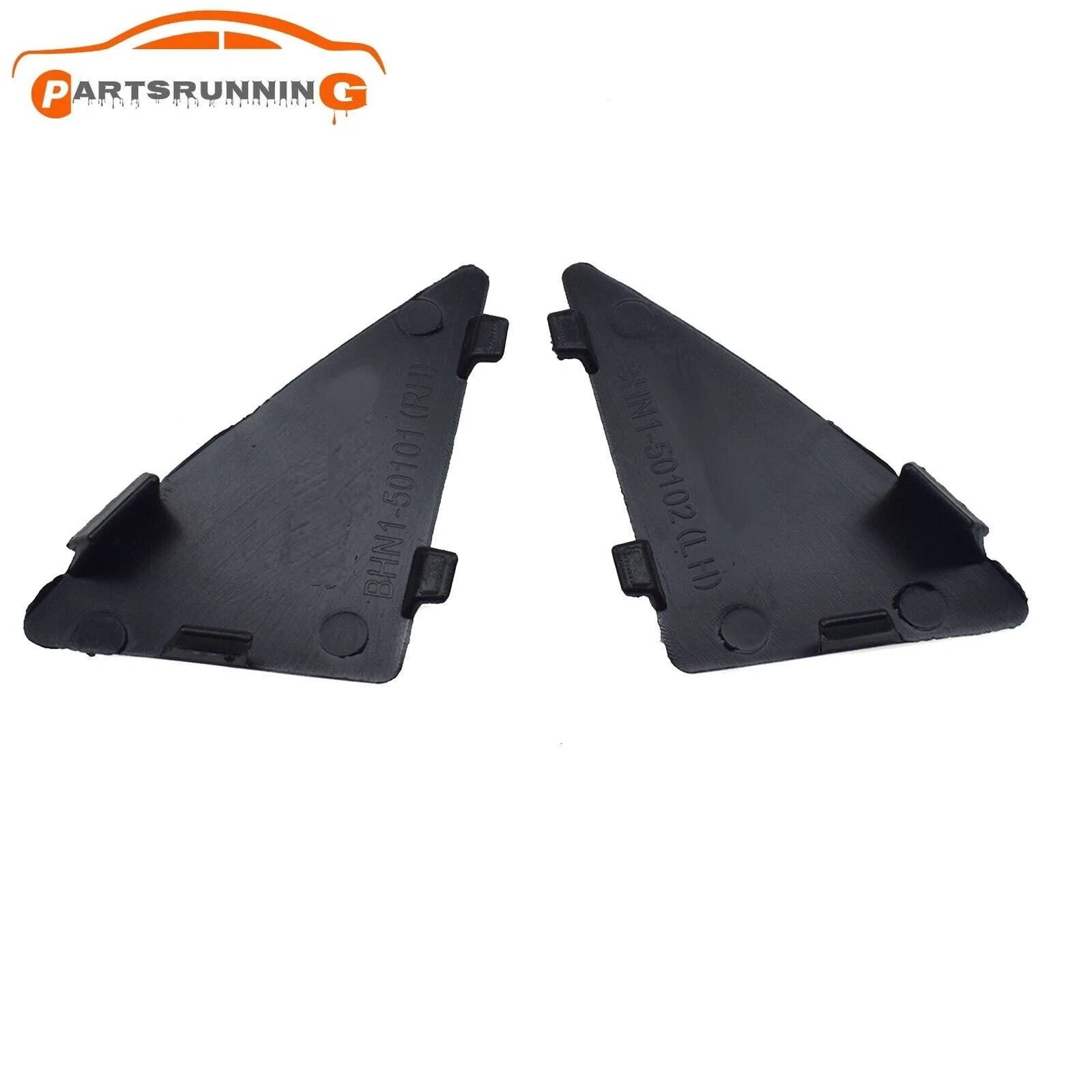 2pcs Front Bumper Tow Hook Lid Cover Lower Grille Cap For 2014-16 Mazda 3 &Sport 6B93BC-57