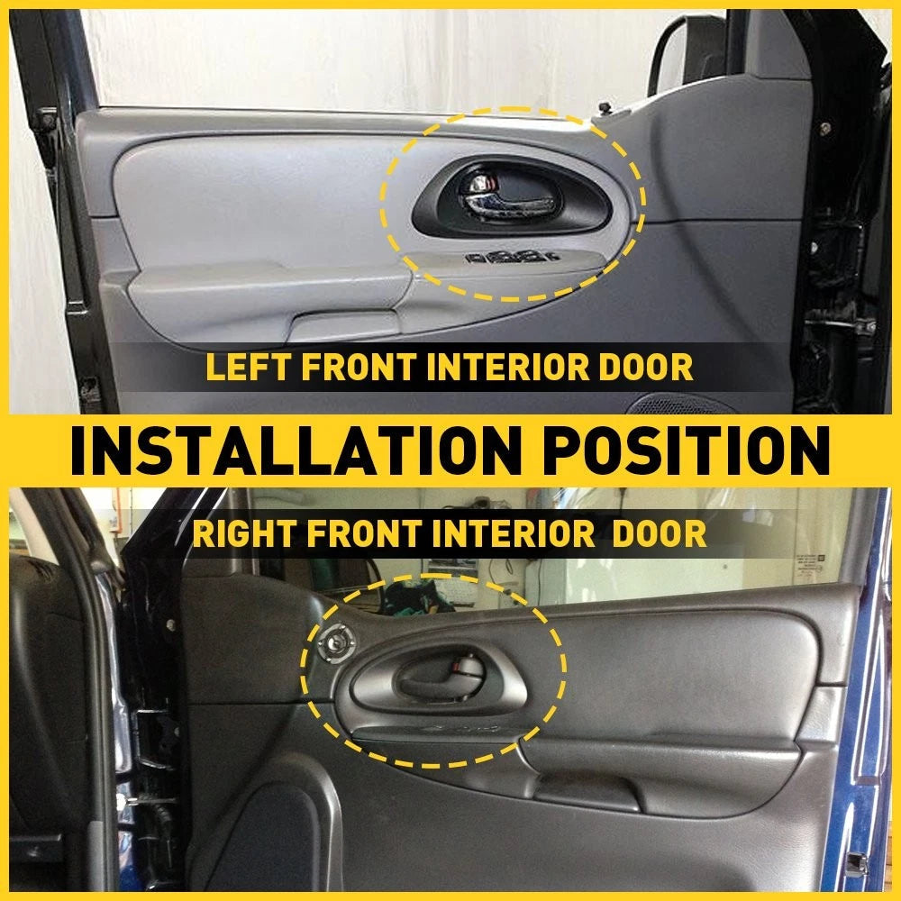 FOR 02-09 Chevy Trailblazer Set Front Inside Handle Door Trim Bezel Textured EOA 6B93BC-57