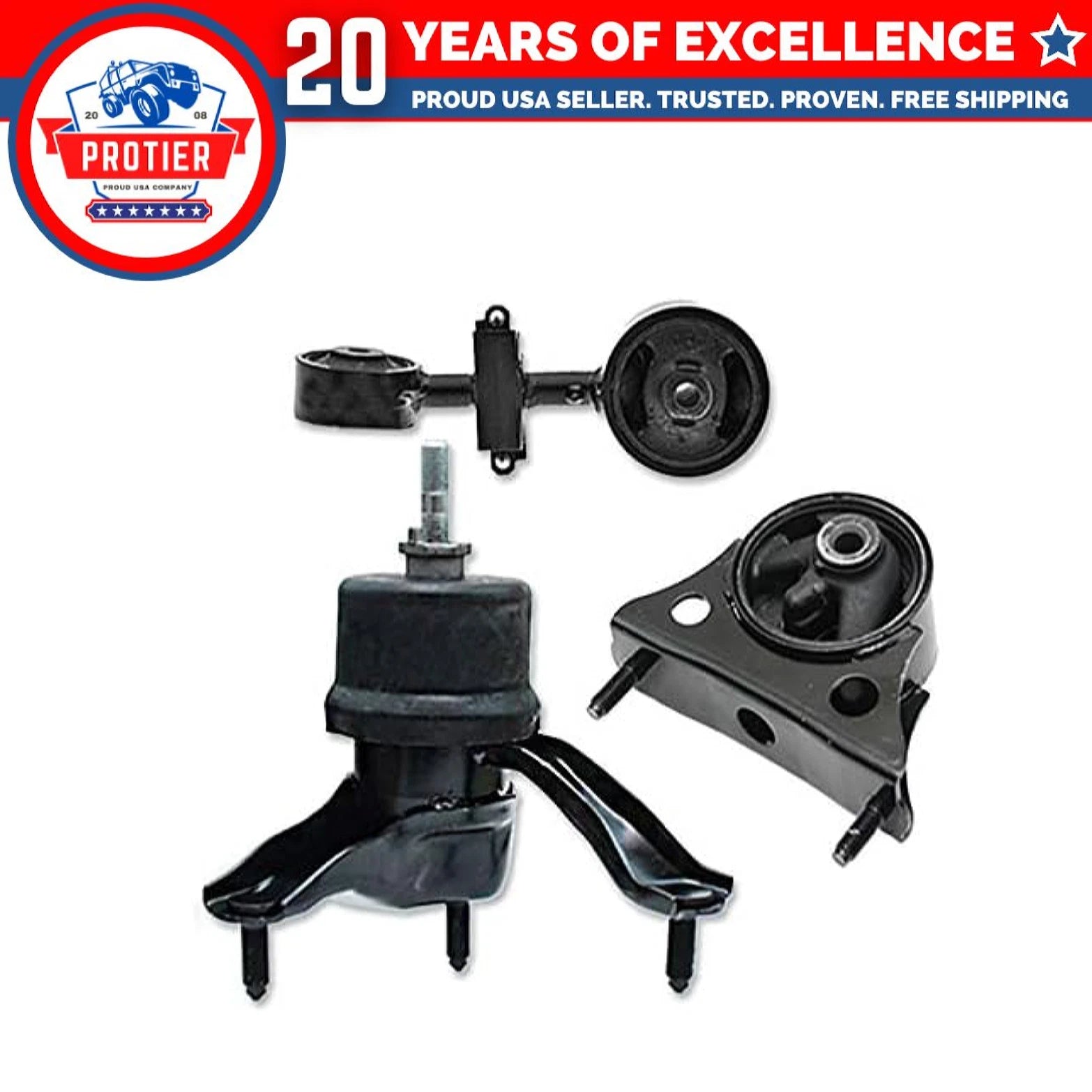 Fits 2001-2003 Toyota Highlander 2.4L 4WD Front Motor & Torque & Trans Mount 6B93BC-57